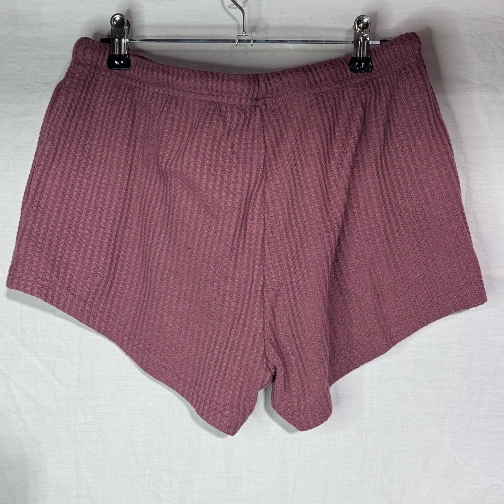 Ekouaer pink mauve waffle knit top and short pajama set Size Medium - Picture 3 of 6